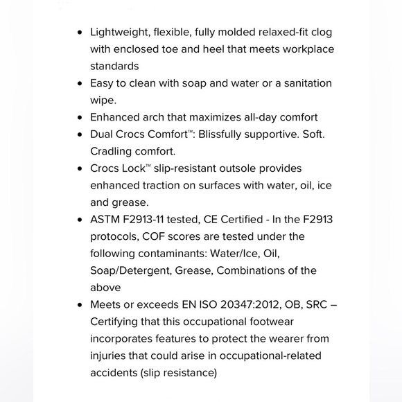 Crocs Women’s Neria Pro II slip-resistant Work Black Clocg 9 - Picture 11 of 11